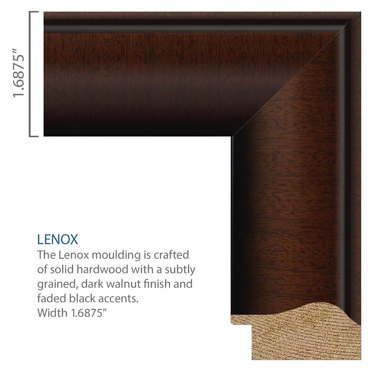 close up of Lenox frame moulding